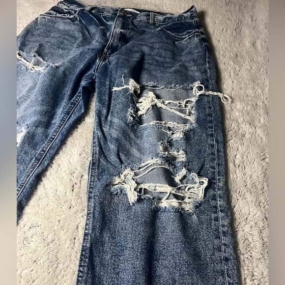 Kancan Signature High Waisted Straight Jeans Destroyed Size 32 - Picture 3 of 14